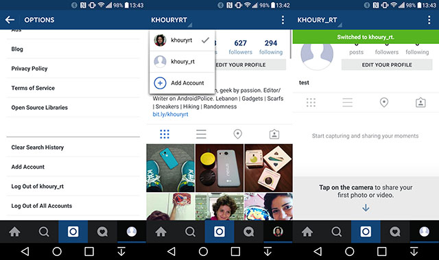 Instagram сделал «мульти-аккаунты» доступными для всех пользователей
